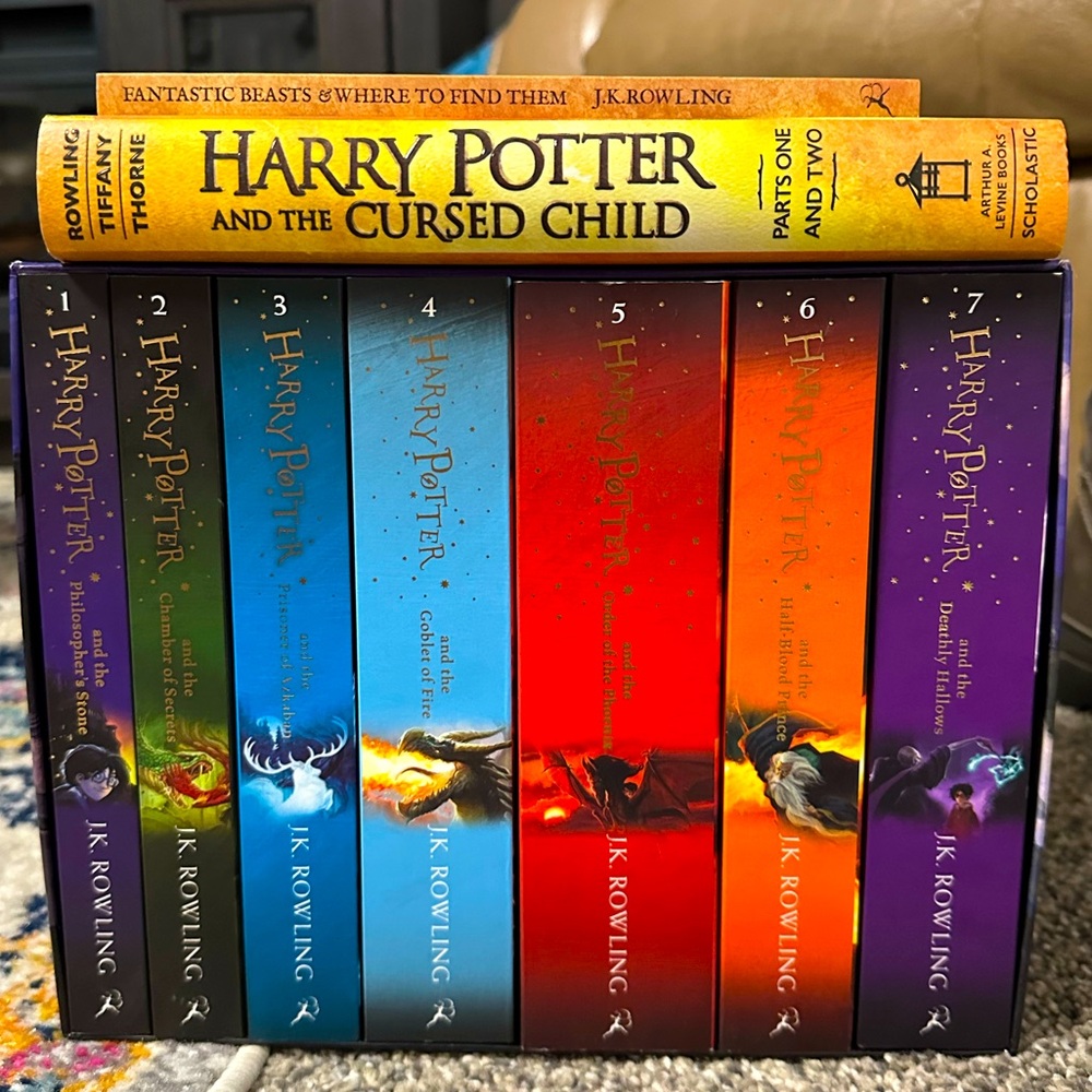 SOLD Harry Potter complete book set with The Cursed Child and Fantastic Beasts